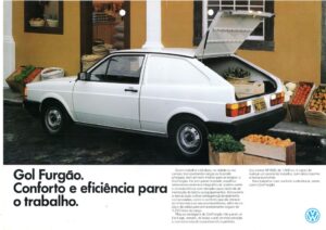 Folder Propaganda Antiga - Volkswagen Gol Furgao 1600 - 1988