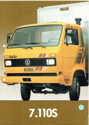 Folder Propaganda Caminhao Volkswagen 7.110S Turbo - Anos 80