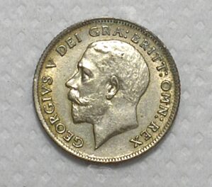 Inglaterra) 6 Pence - 1920 / Rei Georgivs v / Prata / Sob / Box 300