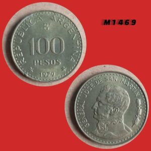 Moeda Argentina - 100 pesos - Bronze Alumínio - 8g - 27,2mm - 1979 - M1469