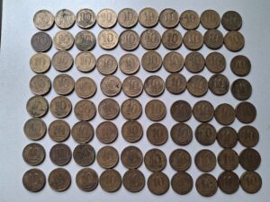 Moedas de 10 Centavos Raras e Antigas - 80 Unidades