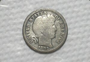 Usa) One Dime -1892-o / Barber / Prata / Vf / cod. 300