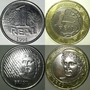 1 REAL REPÚBLICA 1994 + 1 REAL REPÚBLICA 1999 (RARA)