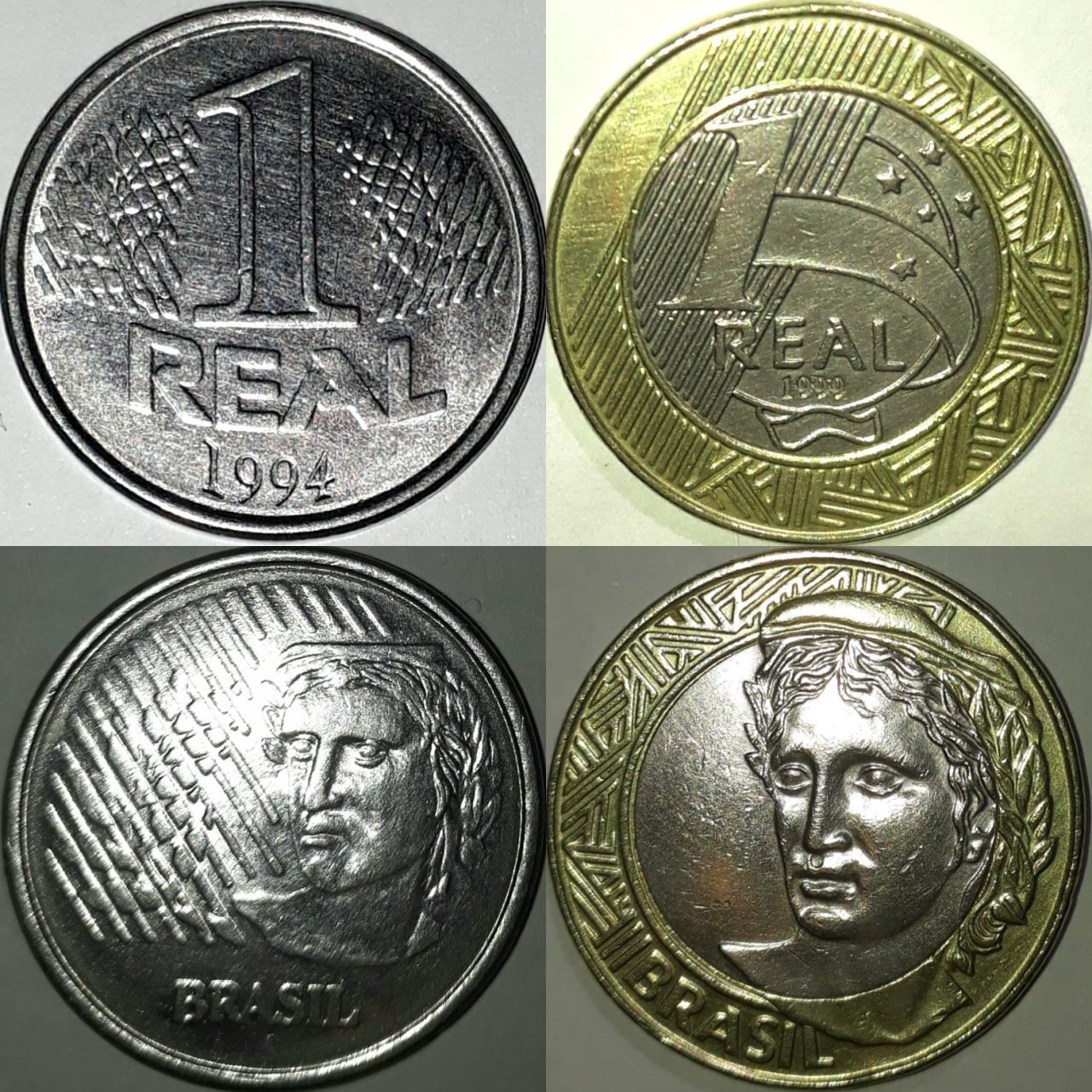 | Casa do Colecionador 1 REAL REPÚBLICA 1994 + 1 REAL REPÚBLICA 1999 (RARA)