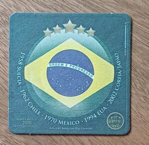 5b1. Bolacha de chopp Germânia Copa do Mundo Campeões.