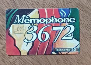 5b1. Cartão telefone França Telecom 1994. Memophone 3672.