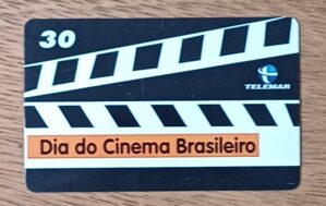 5b2. Cartao telefone Brasil Telemar PE 1999. Dia do Cinema Brasileiro. Claquete.