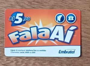 5b3. Cartão telefone Brasil Embratel 2005. Fala aí de R$ 5,00