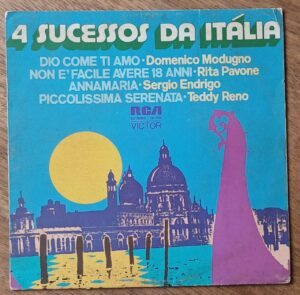 5b3. Só a capa do vinil compacto 4 Sucessos da Itália.