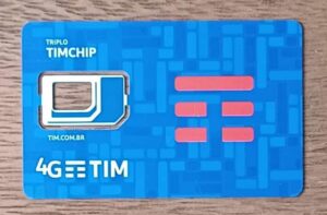 5fe. Cartao telefone Sim Tim triplo sem o chip.