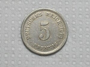 Alemanha 5 Pfennig 1914 A Berlin 247g 18mm Co Ni Sob Fc Box60 2