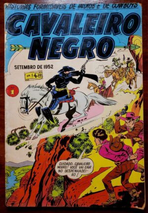 Cavaleiro Negro Nº 01 (Editora Rio Gráfica - RGE) Setembro 1952 (Reedição Oficial)