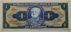 Cédula C011 - 1 (Um Cruzeiro) SOB (Ano 1955)