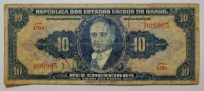 Cédula C018 - 10 (Dez Cruzeiros) BC (Ano 1943)