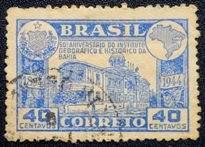 Comemorativos - RHM C0205 (Usado) 50 Anos do Instituto Geográfico e Histórico da Bahia - 30/05/1945