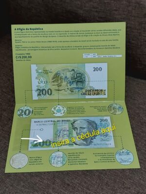 Folder para Cédula de 200 Cruzeiros Sku 1633