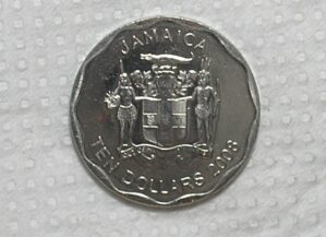 Jamaica) 10 Dolares - 2008 / 2,91g - 18.5mm / Fc / Ni / box61
