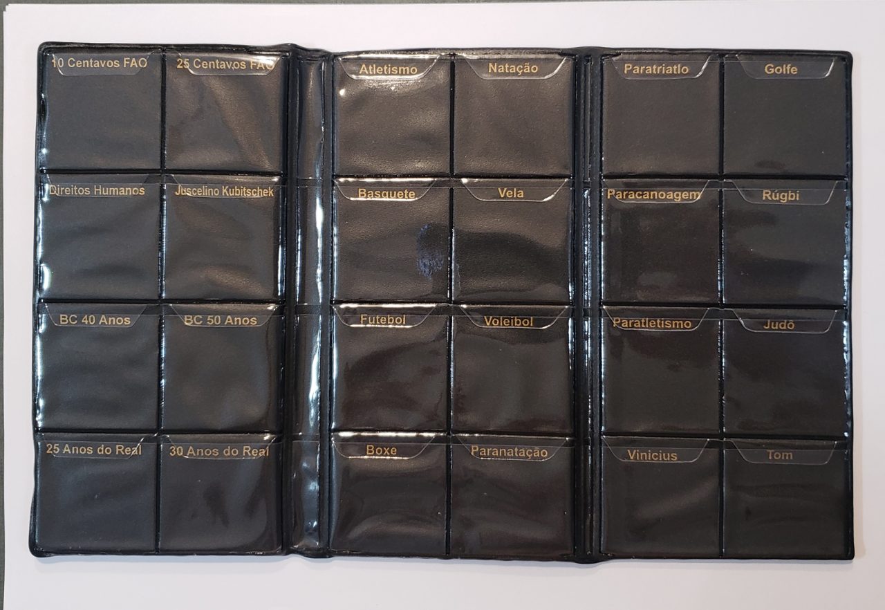 Lançamento Álbum Preto Para Todas Moedas Comemorativas Plano Real