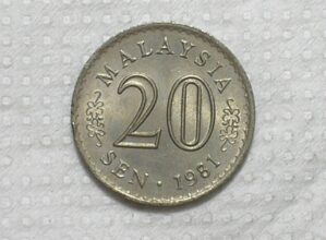 Malasya) 20 Sen - 1981 / 23.4mm / Fc / Co/Ni / box62.1