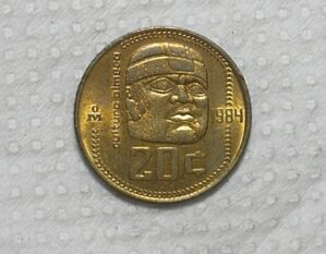 Mexico) 20 Centavos - 1984 / 3g - 20mm / Fc / Bz / box62