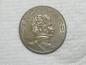 Mexico) 5 Pesos - 1972 / 14g - 33mm / Mbc / Co/Ni / box62
