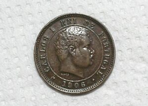 Portugal) 5 Réis - 1906 / 20mm / Bz / Sob / box63