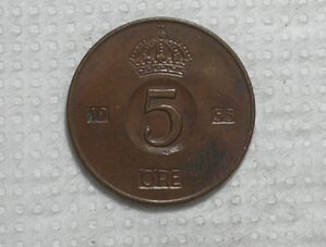 Suécia) 5 Ore - 1953 / 26mm / Bz / box62