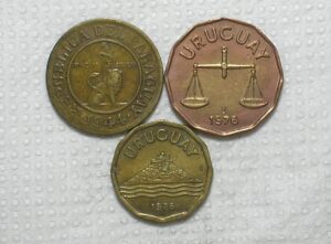Uruguay) 20 Centimos - 1976 + 50 Centimos - 19444-p + 50 Centesimos - 1976 / Bz/Al / box62