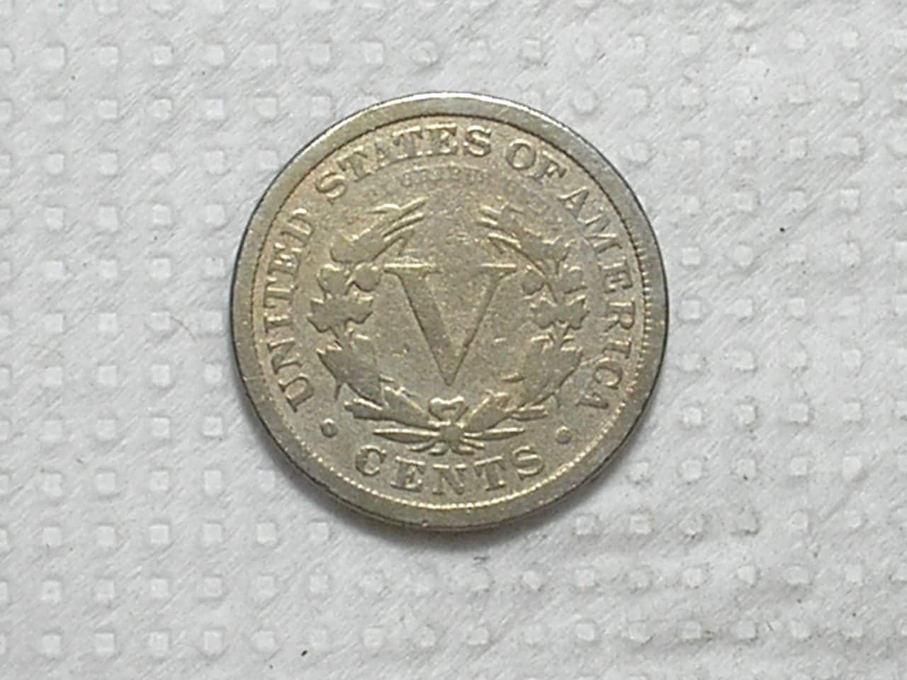 | Casa do Colecionador Usa 5 Cent 1908 Liberty Head Ni Box62