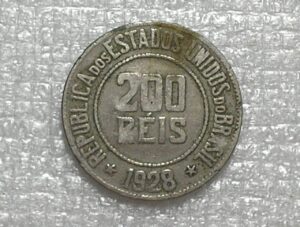 200 Réis - 1928 / Data escassa / República / Cu/Niquel