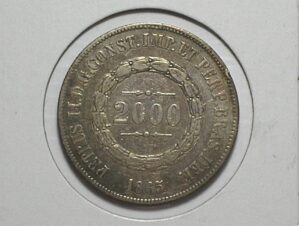 2.000 Réis - 1865 // Império do Brasil // Mbc / Prata