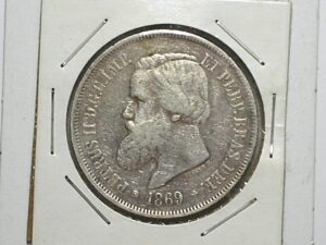 2.000 Réis - 1869 // Império do Brasil // Mbc / Prata /