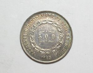 500 Réis - 1863 / Império / Soberba / Prata