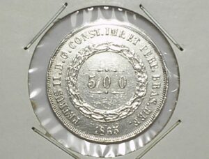 500 Réis - 1865 / Império / Soberba / Prata
