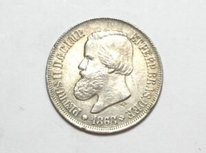 500 Réis - 1868 / Império - Petrus II / Mbc / Prata
