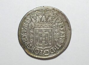 . 640 Réis - 1701 -P (Pernambuco) // "Boné" / Var. 3a - E.B.D./ Linda peça rara / Prata
