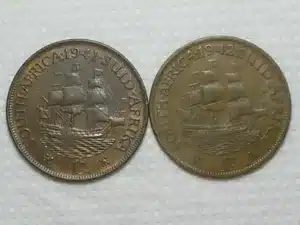 Africa Do Sul) 1 Penny - 1941 / 1942 / Georgivs Vi / Sob / Bronze / m490