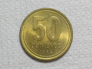 Argntina) 50 Centavos - 1994 / 24mm / S/Fc / Bz/al / box64