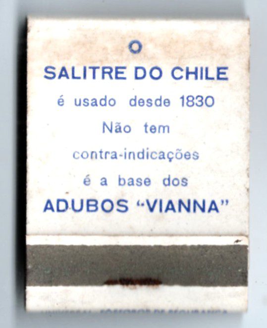 Caixa De Fosforos - Salitre do Chile - Adubos Vianna - Anos 50