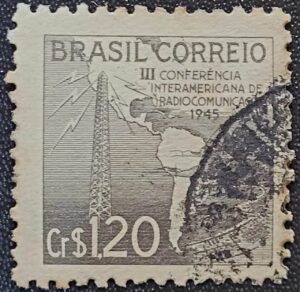 Comemorativos - RHM C0211 (Usado) 3ª Conferência Sulamericana de Radio Comunicações/RJ - 03/09/1945