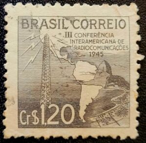 Comemorativos - RHM C0211 (Usado) 3ª Conferência Sulamericana de Radio Comunicações/RJ - 03/09/1945