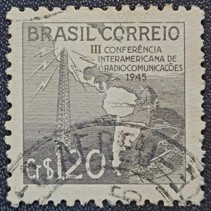 Comemorativos - RHM C0211 (Usado) 3ª Conferência Sulamericana de Radio Comunicações/RJ - 03/09/1945