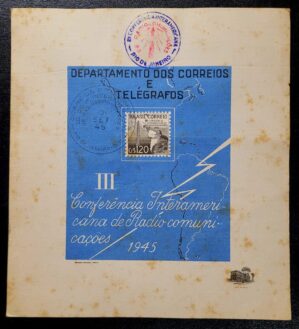 Folhinha Comemorativa - RHM F-O-10 - III Conferência Interamericana de Radiocomunicações 1945