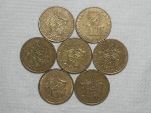 França) 10 Francs - 1974-1976-1977-1978-1979-1980-1981 / 1974 1ª da série / Mbc/S / Bz/Al / m480