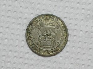 Inglaterra) 6 Pence - 1927 / Georgivs V / Mbc / Prata / m520