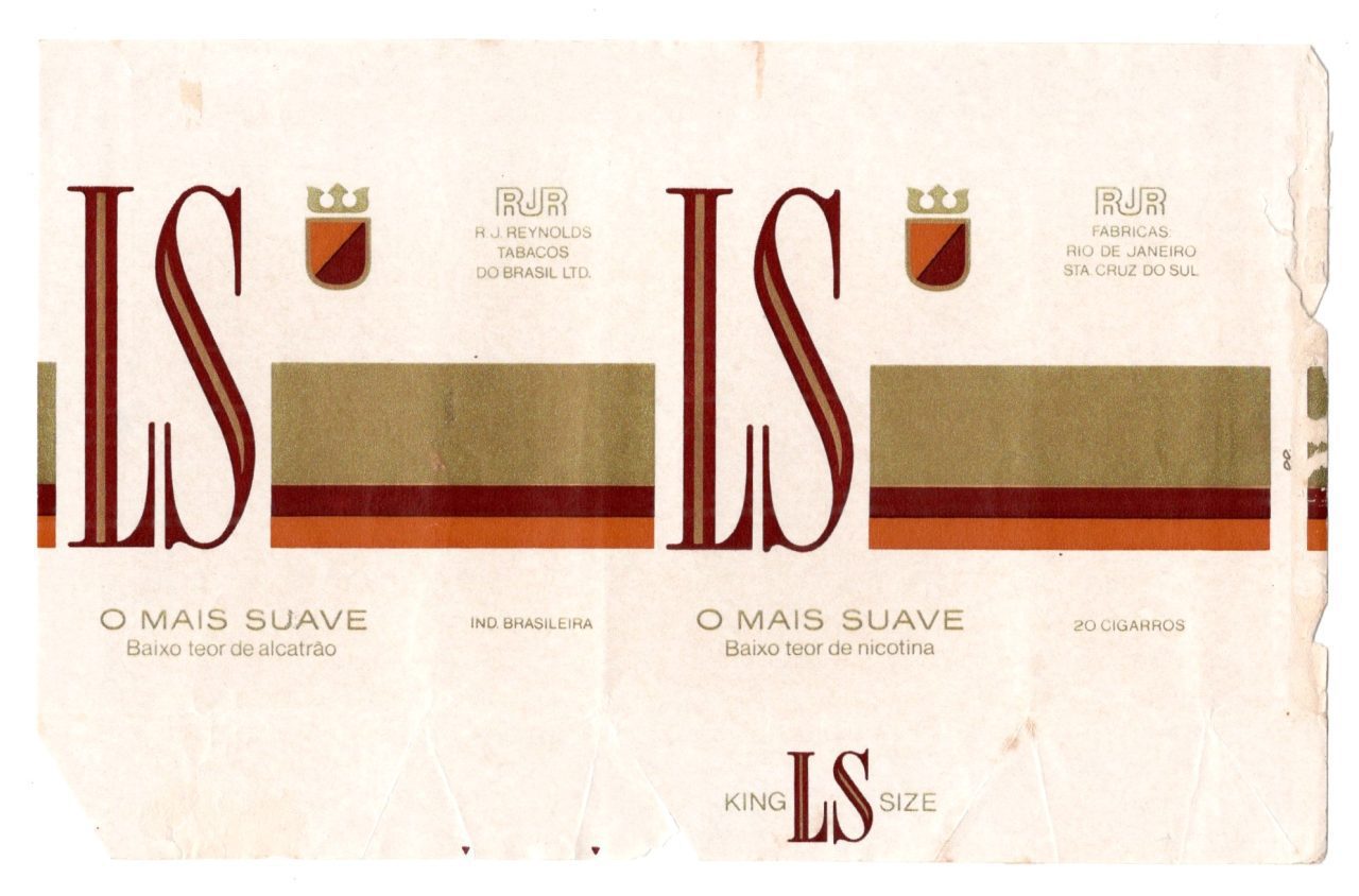 Maço Carteira Embalagem Cigarro LS King Size - Brasil - Anos 70 - 80