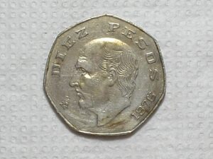 Mexico) 10 Pesos - 1976 / Poligonal / 30.5mm / Co/Ni / box64