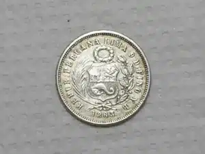 Peru - Lima) 1 Dinero - 1863-yb / Prata / Mbc / m530