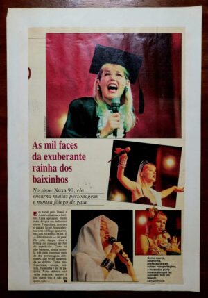 Recorte de Revista Original – Xuxa no Show Xuxa 90 + Matéria Especial Alexandre Canhoni