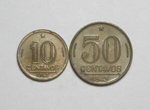 10 - 50 Centavos - 1943 / Roseadas